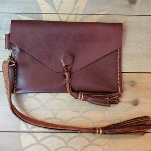 ScapeGrace Designs Tobacco Brown Leather Wristlet